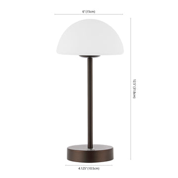 Xavier 12.5" Modern Minimalist Iron Rechargeable Integrated LED Table Lamp - JONATHAN Y